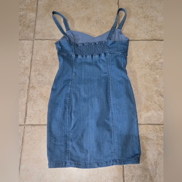Blue Denim Mini Dress - Picture 2 of 5